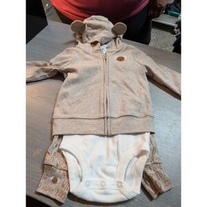 Child of Mine by Carters Baby 3-Piece‎ Koala Hoodie Pants Set Oatmeal 3-6M